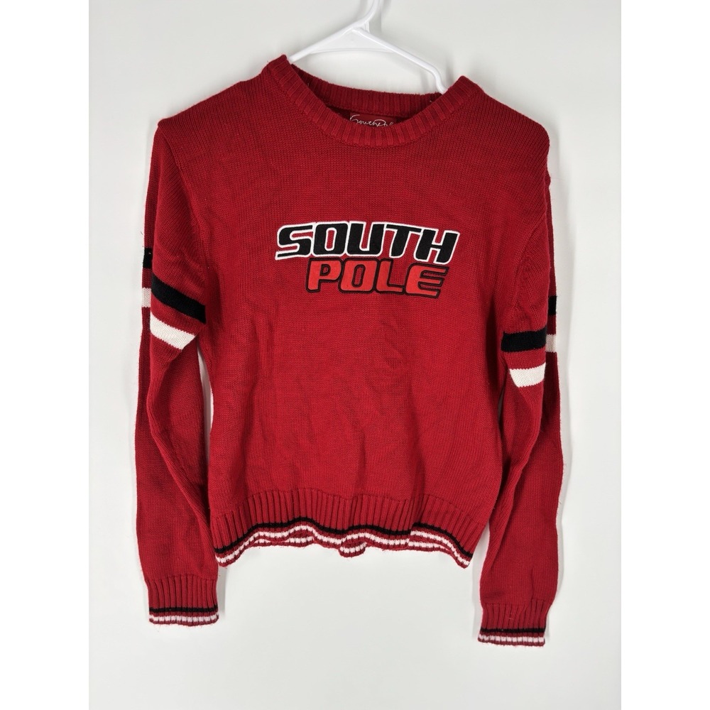 Vintage Womens Southpole Sweater Spell Out Logo XL 90s Retro Y2K Varsity Hip Hop